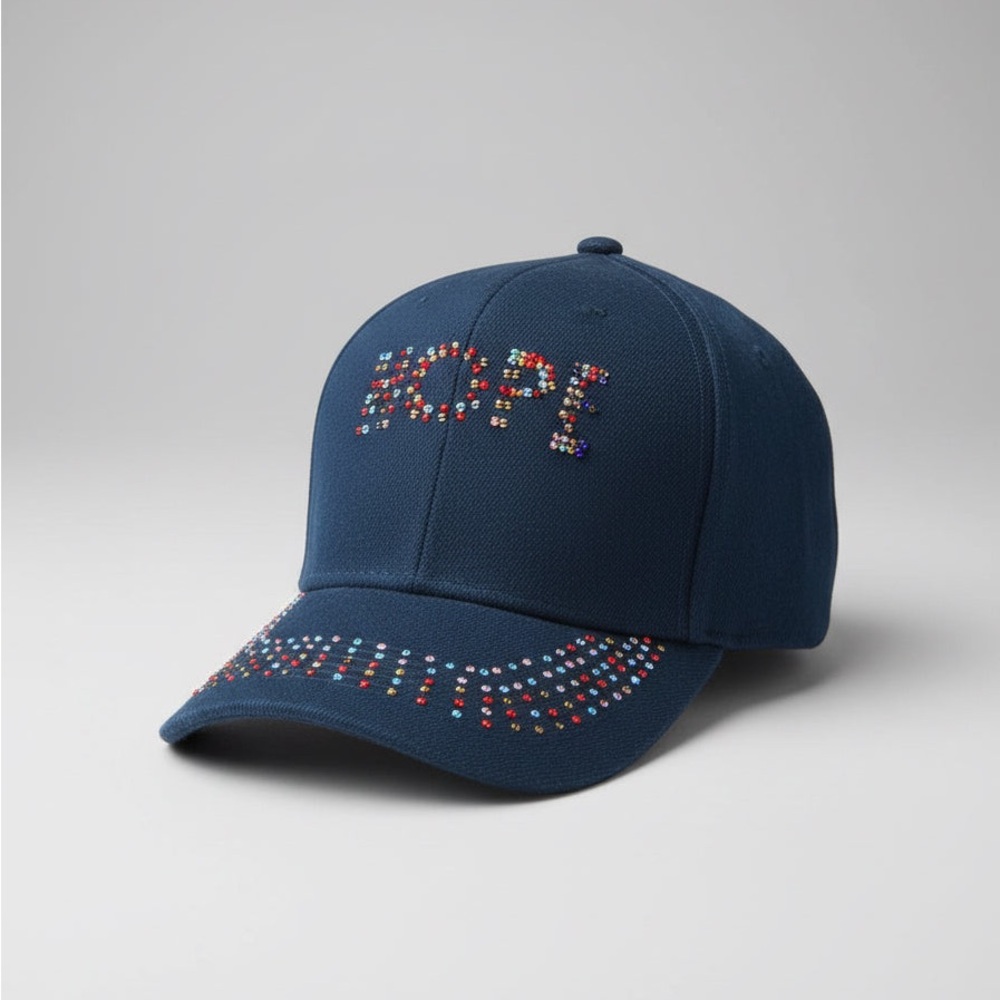 Embellished Navy Cap